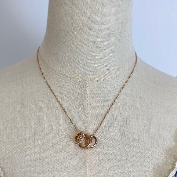 Coach CI902 Signature Rondell Necklace IN Rose Gold - Picture 1 of 9